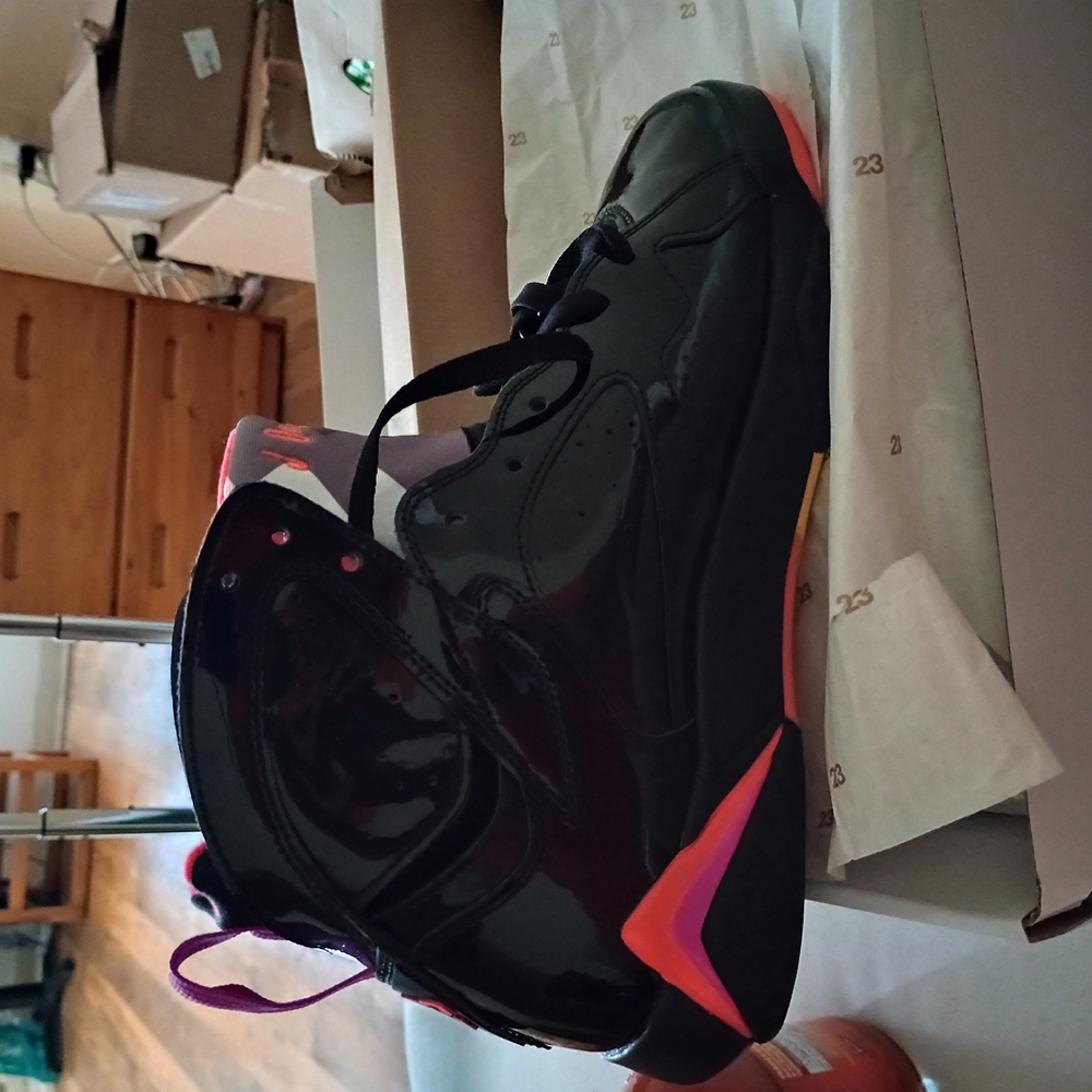 Jordan Black and Pink High-Top Sneakers